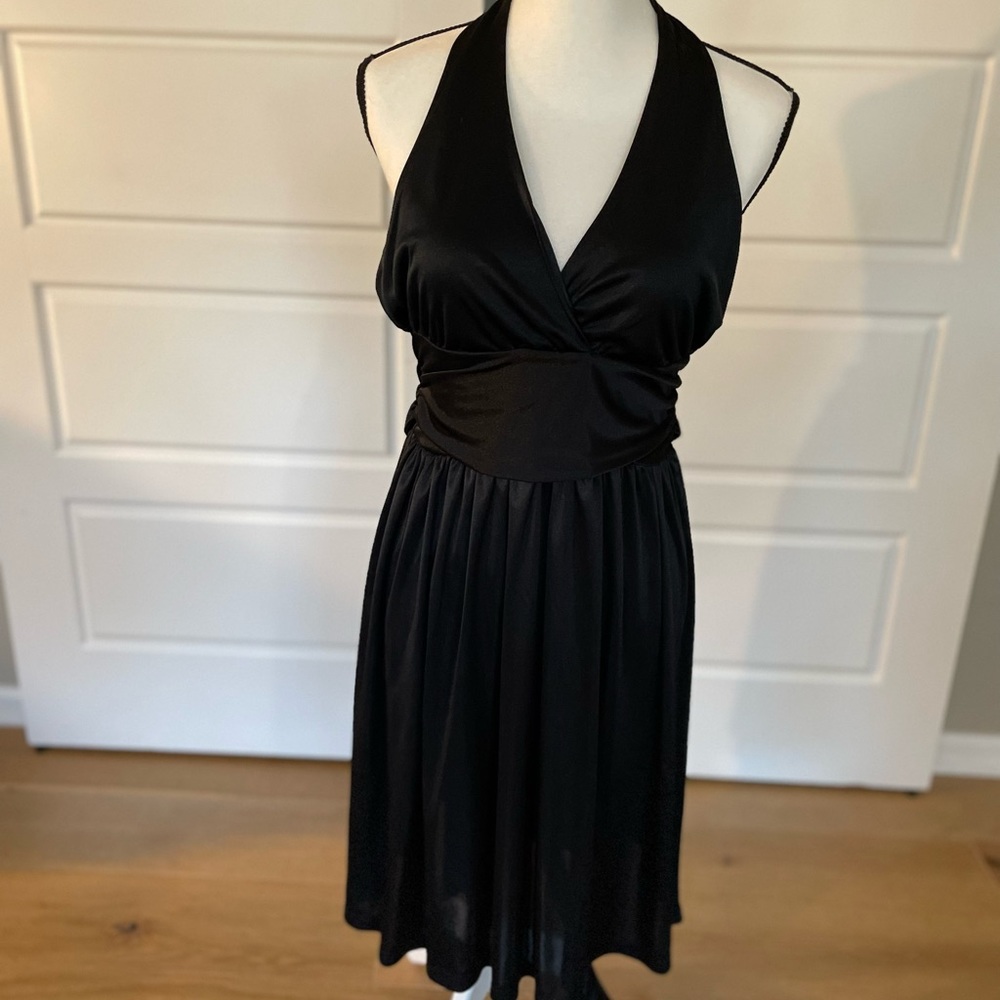 Charlotte Russe sz L halter little black dress NWT